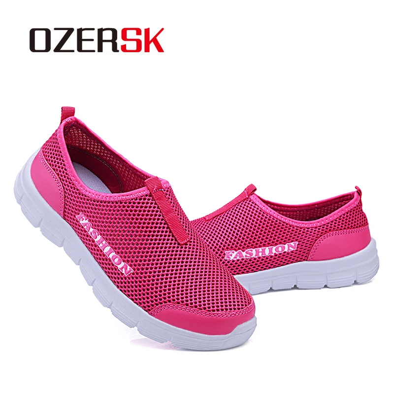 Женские Прогулочные кроссовки OZERSK летние повседневные сетчатые туфли на плоской