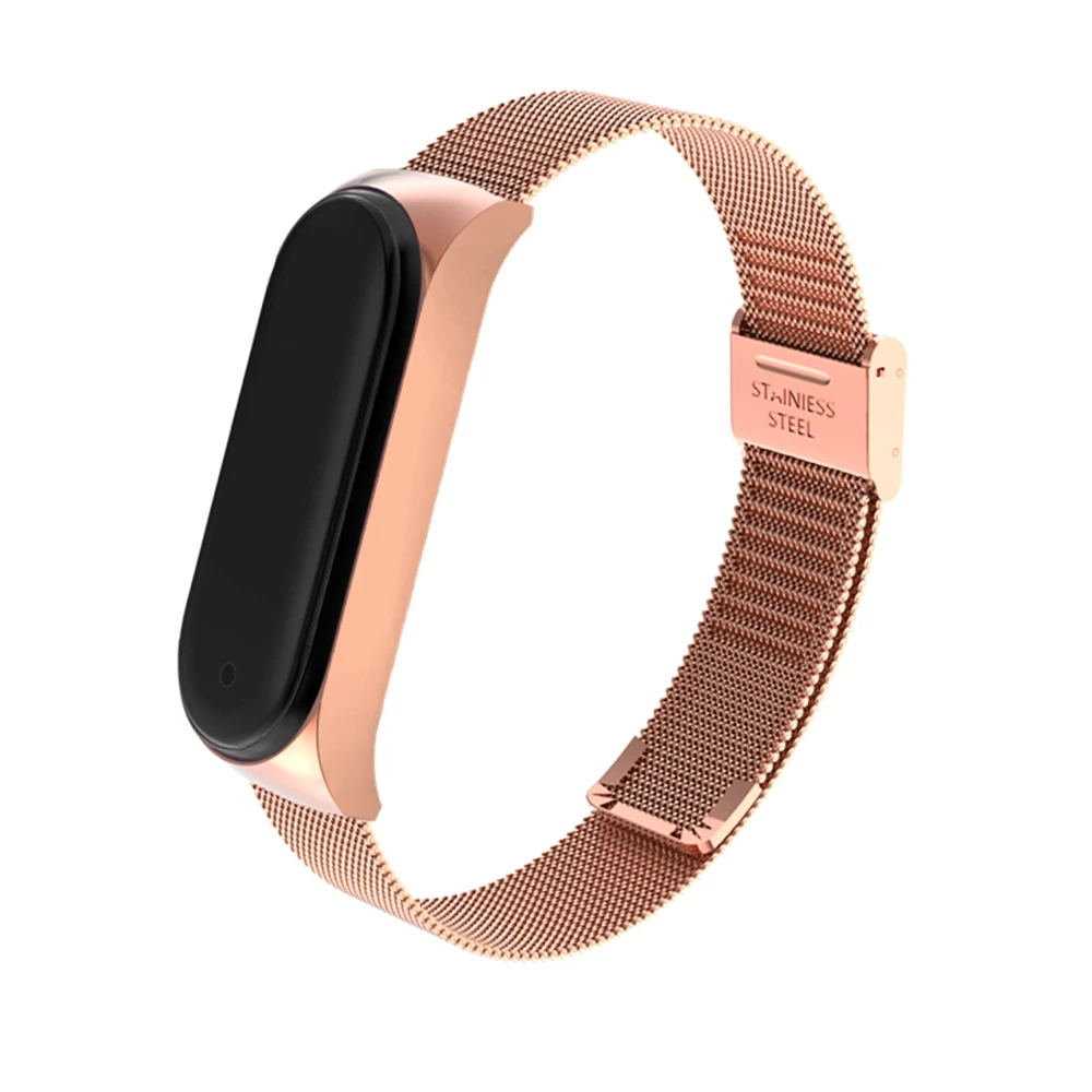 Металлический ремешок для XiaoMi Mi Band 5 Correa браслет из нержавеющей стали без винтов
