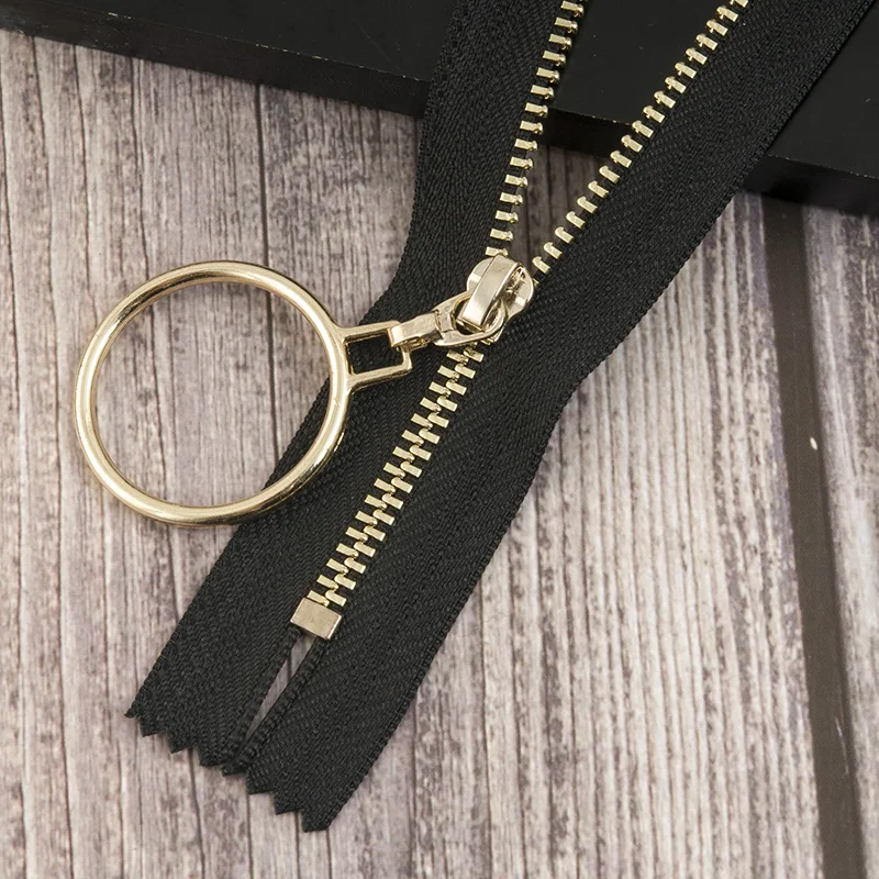 blackgold 2/5 шт Meetee автоматический замок 3# Металлические молнии 20 см закрытые молнии для шитья сумки, юбка DIY аксессуары для одежды ZA152 - Цвет: blackgold