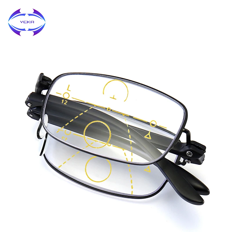 VCKA металлические складные умные прогрессивные многофокальные очки для чтения