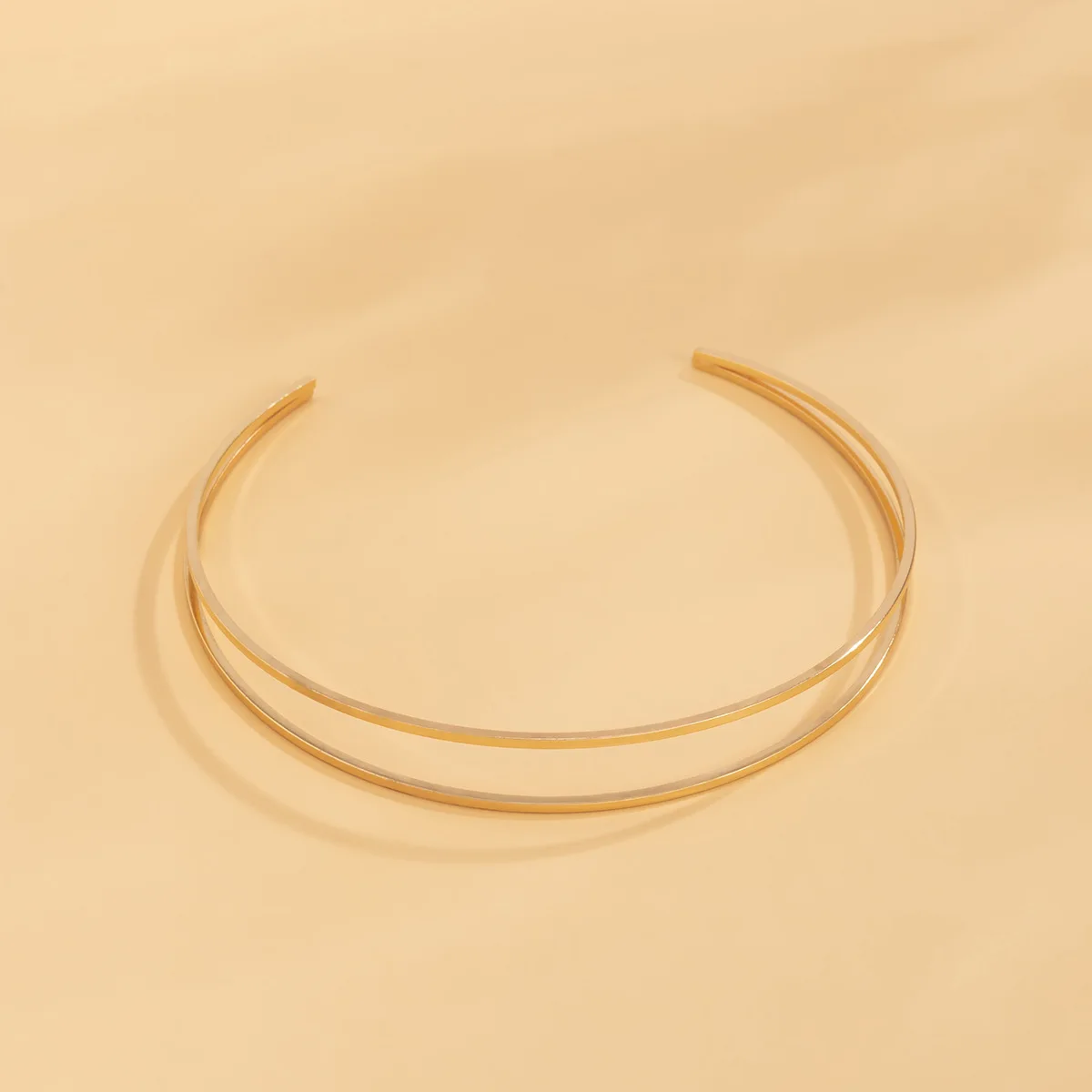 Double C-shaped Arm Bracelet Bangles Alloy Silver Gold Cuff Egypt Bar Curve Geo Open Upper Female |