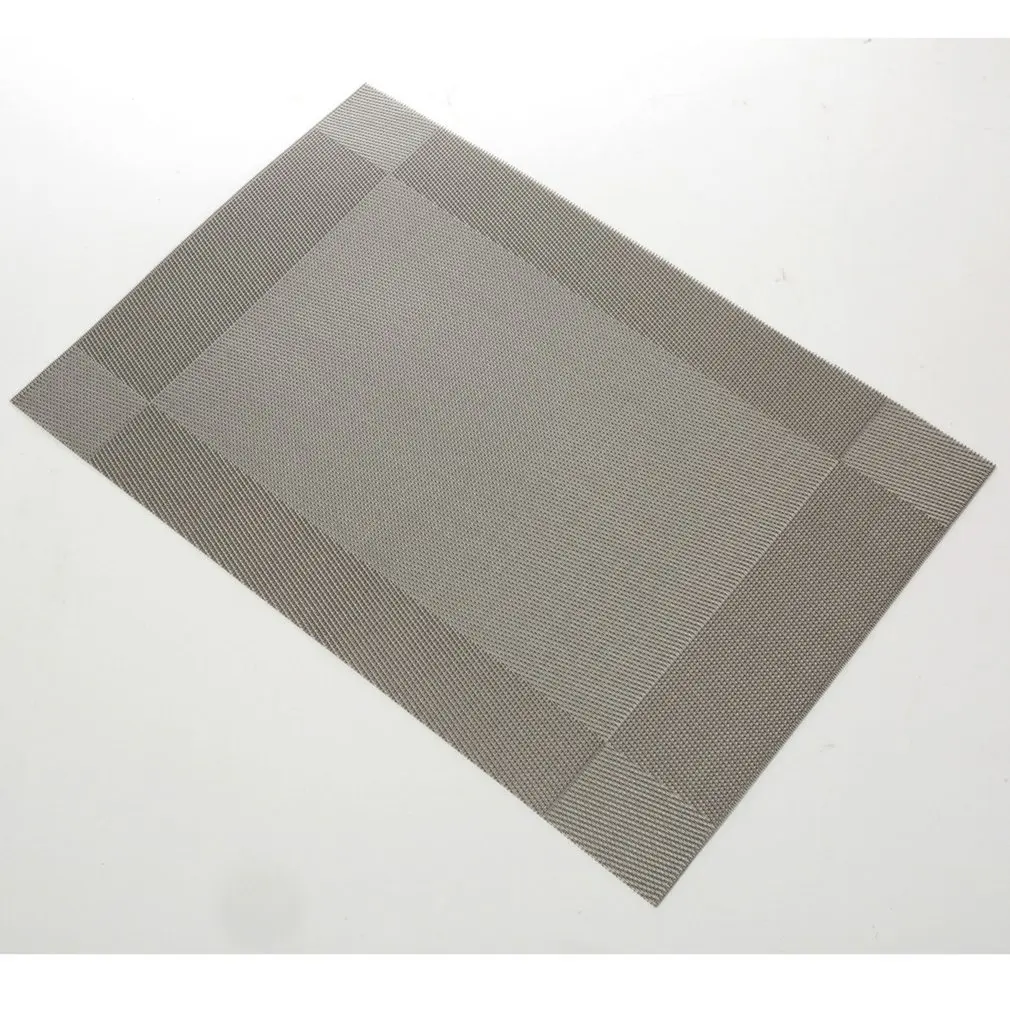 Твердые Цвет Настольный коврик посуда ПВХ теслиновая Western Циновка для ресторана