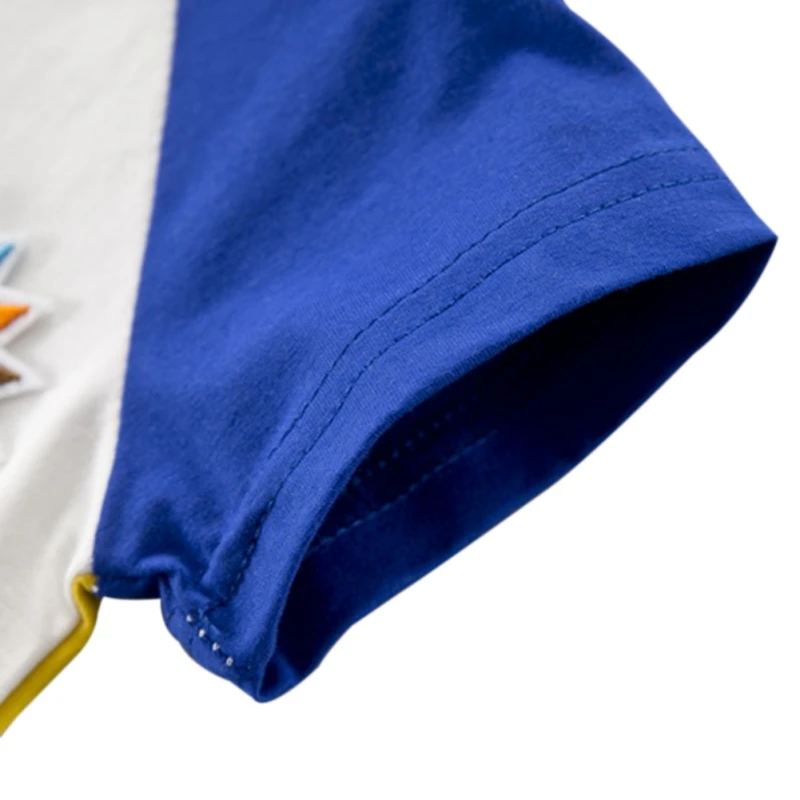 Летняя рубашка с воротником Мандарин для маленьких мальчиков Цвет желтый синий