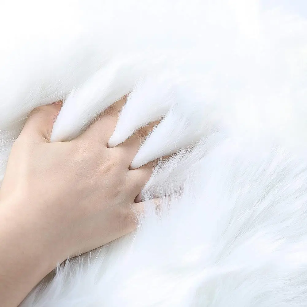 Мягкий ковер из искусственной овечьей кожи Меховые чехлы для стульев покрывало