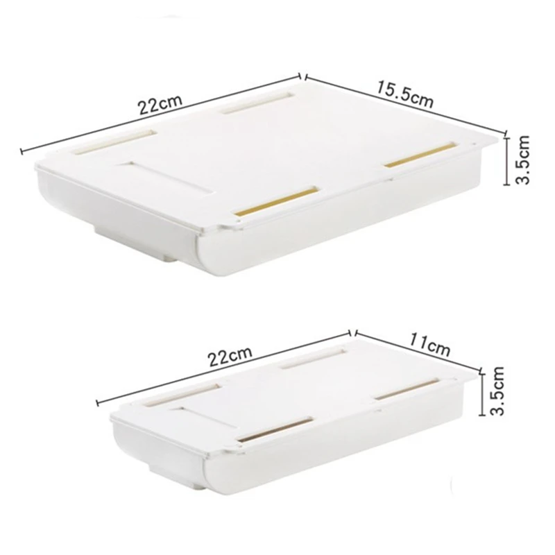 

Creative Adhesive Desktop Organizer Drawer School Self-Stick Pencil Tray Under Desk Holder Pen Storage Box