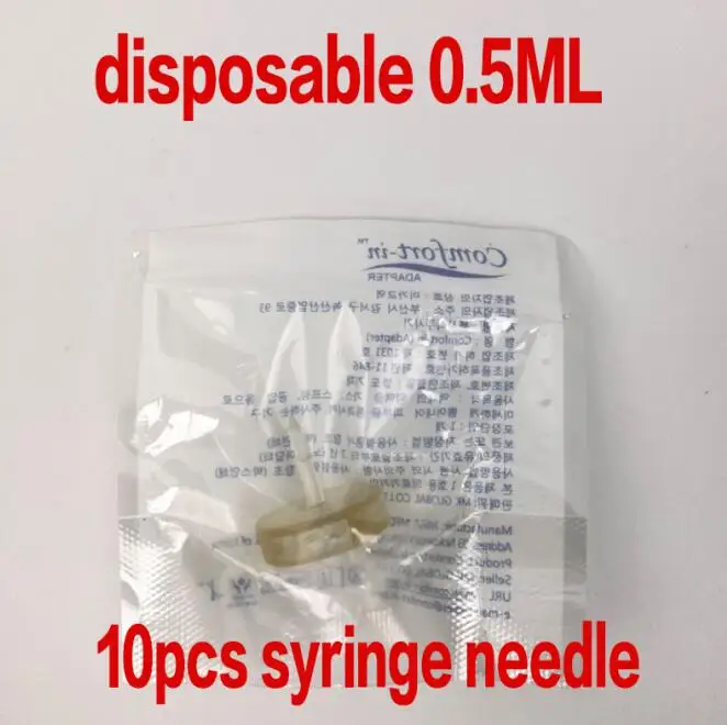 0.5ML 10pcs needle Стерильная гиалуроновая ручка-распылитель, 0,5 мл, регулируемая гиалуроновая ручка высокого давления для подтяжки губ против морщин, наполнитель для губ, потеря веса - Номер модели: 0.5ML 10pcs needle