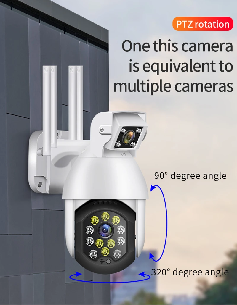IP камера наружная беспроводная с датчиком движения 1080P Wi Fi PTZ|Камеры