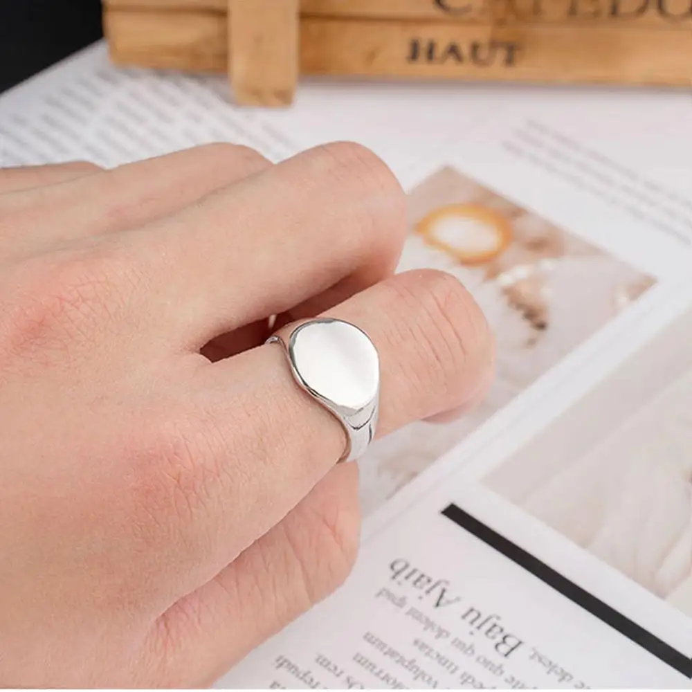 Модное глянцевое кольцо неправильной формы с геометрическим рисунком