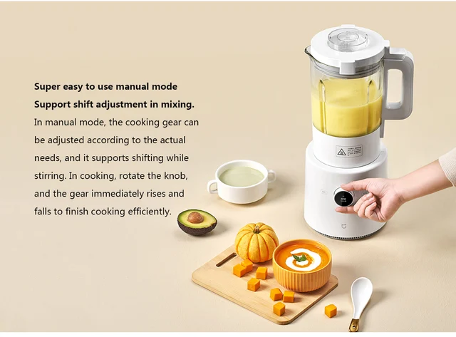 MIUI Kitchen Food Grinder Blender Smoothie Juicer Large Capacity Home  Cooking Machine Mixer with Pulse Mode BPA Free Anti-Slip - AliExpress