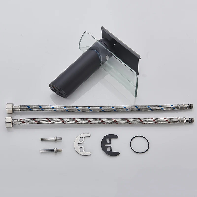 Смеситель для раковины в современном стеклянном стиле Твердый латунный кран