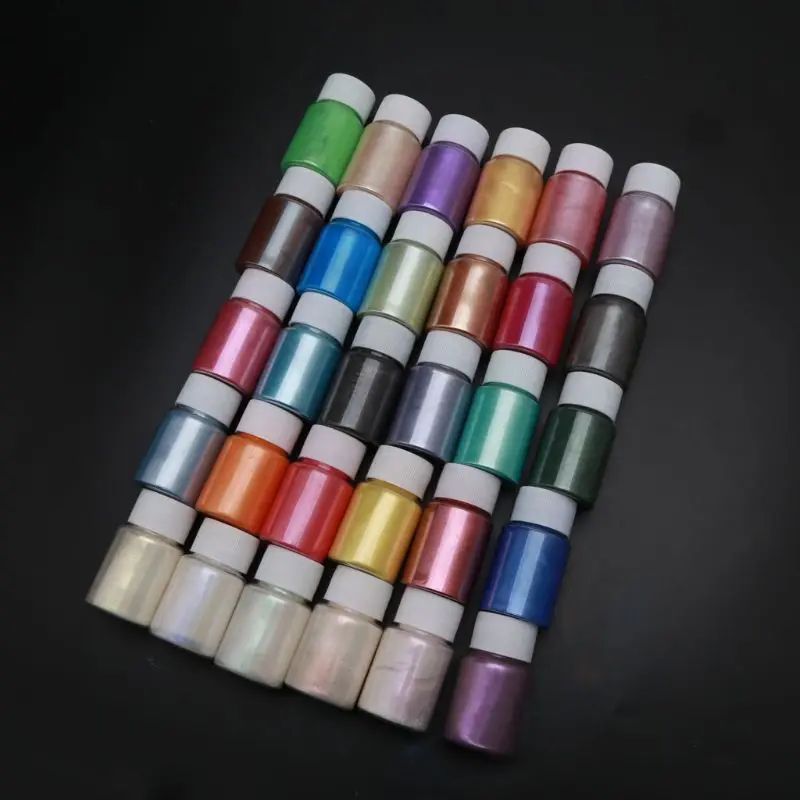 30 цветов слюда жемчужный порошок косметическая смола пигмент для мыла рук слайм