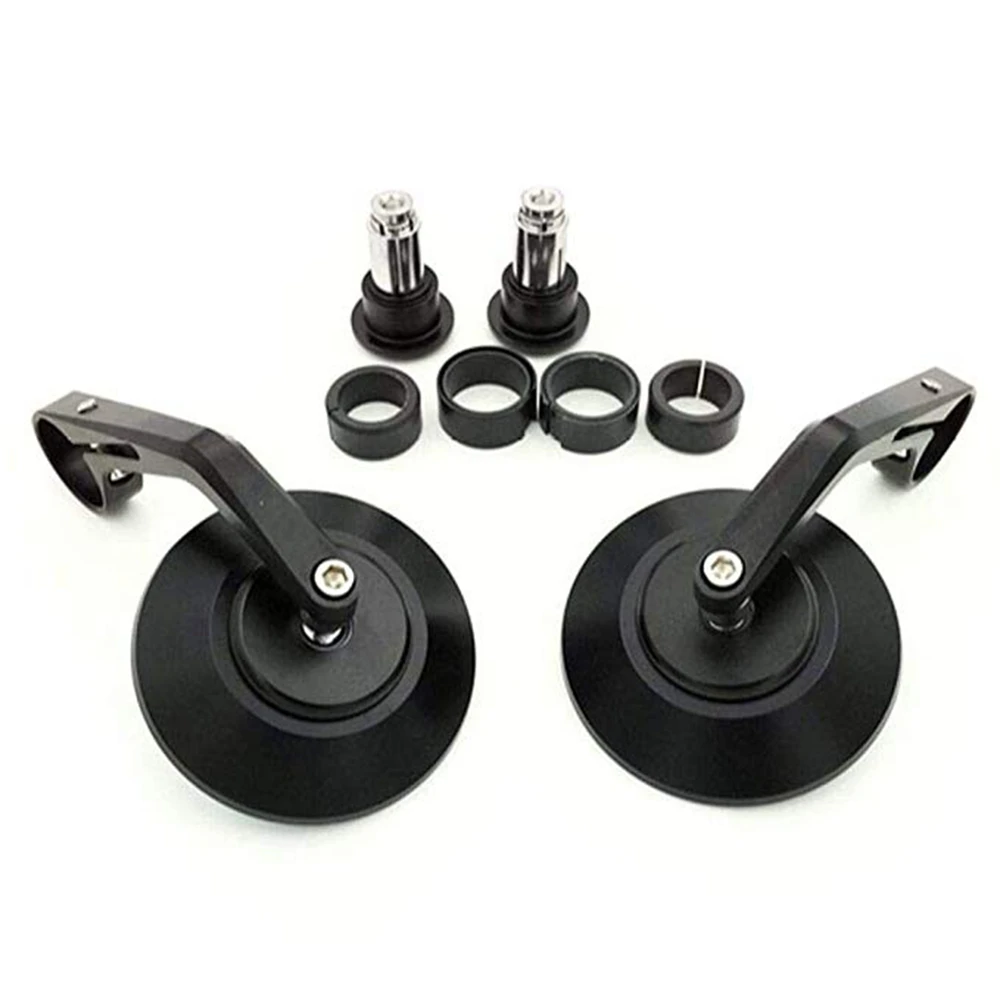 

Зеркало заднего вида для мотоцикла, черное, 7/8 дюйма, круглые детали для кафе-гонщиков с ЧПУ, боковое зеркало для мотоцикла, конец для мотоцикла Honda Black