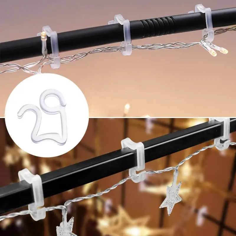 50 шт. мини желоба крючки Рождественский светильник крючок наружная подвесная