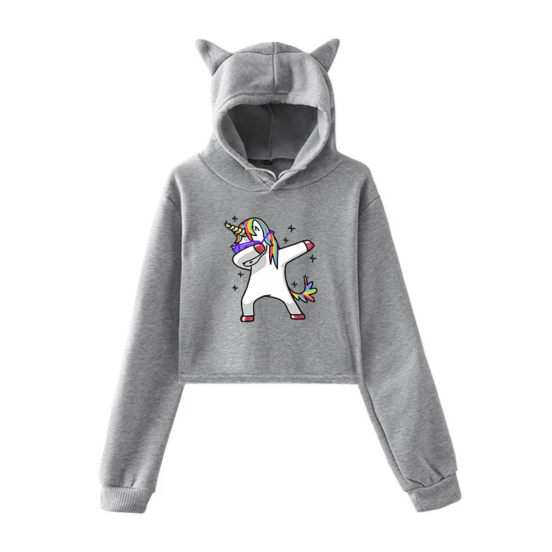 Толстовка в стиле Харадзюку; забавные толстовки с единорогом; Bluza damsk; Женский пуловер; Одежда для девочек-подростков; Осенняя теплая уличная одежда