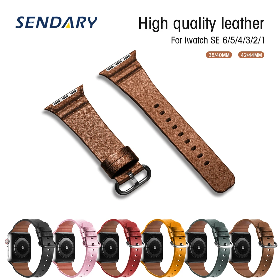 

Sport Leather Watch Band for Apple Watch Series 1/2/3 Sport Loop Band 42MM 38MM Strap For iWatch 4 5 6 SE 44MM 40MM Bracelet