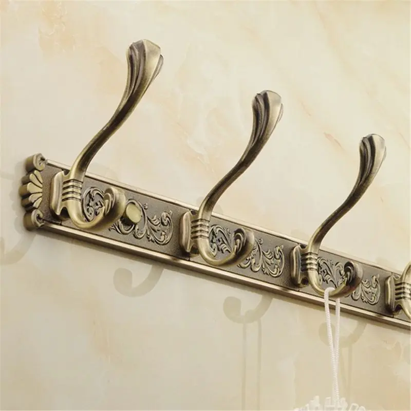 

Robe Hooks Luxury Bathroom Wall Carving Antique Robe Hooks 5 Row Hook Coat Hange