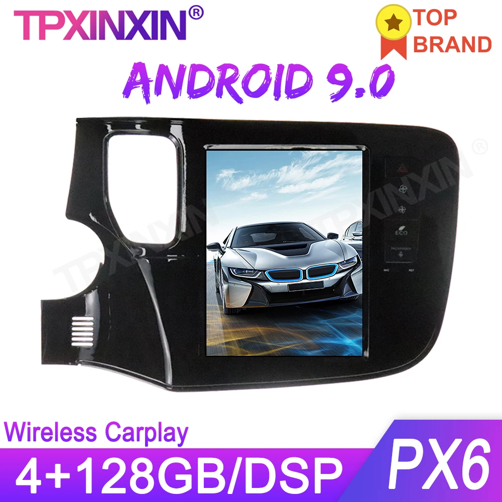 

4G+128GB Android 9.0 For Mitsubishi OUTLANDER 2014-2019 Car GPS Navigation Head Unit Multimedia Player Auto Radio Tape Recorder