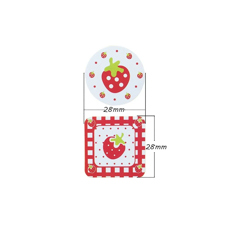 

120PCS/lot Lovely cute Strawberry series Handmade Cookies Packaging Sealing Label Kraft Sticker Baking DIY Gift Stickers