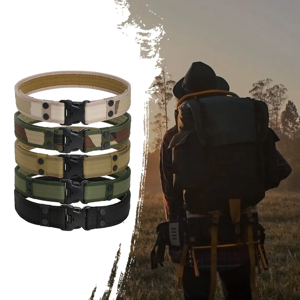 Новый военный тактический ремень с пластиковой пряжкой Регулируемый Открытый