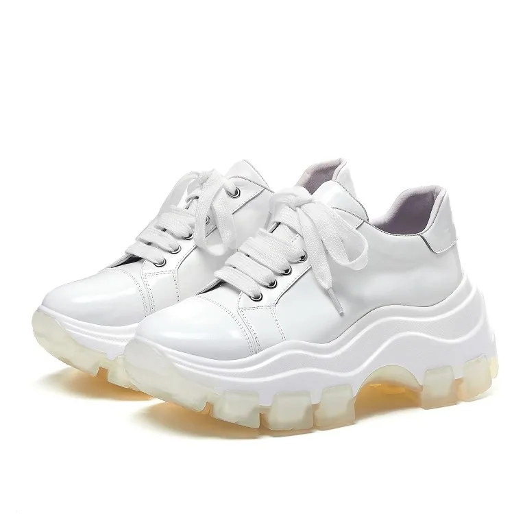 MLJUESE 2020 модные кроссовки из коровьей кожи черного цвета на ремешке с пряжкой