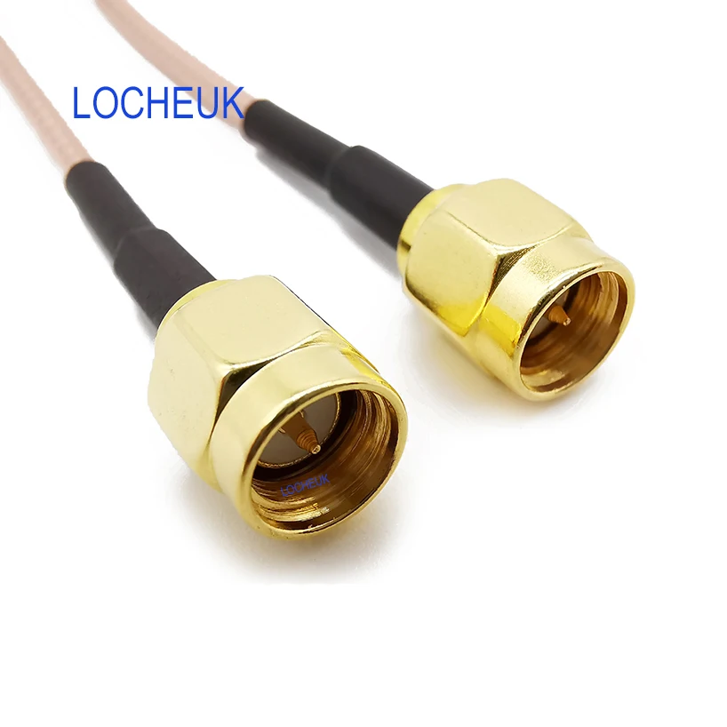 Штекер SMA-штекер SMA штекер Wi-Fi антенный кабель RF RG316D двойной экран серебристый