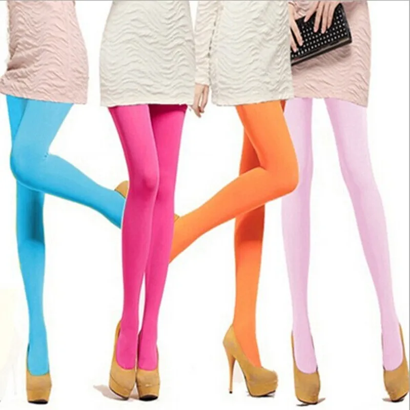 Женские колготки Jeseca карамельных цветов 120D бархатные разноцветные большого