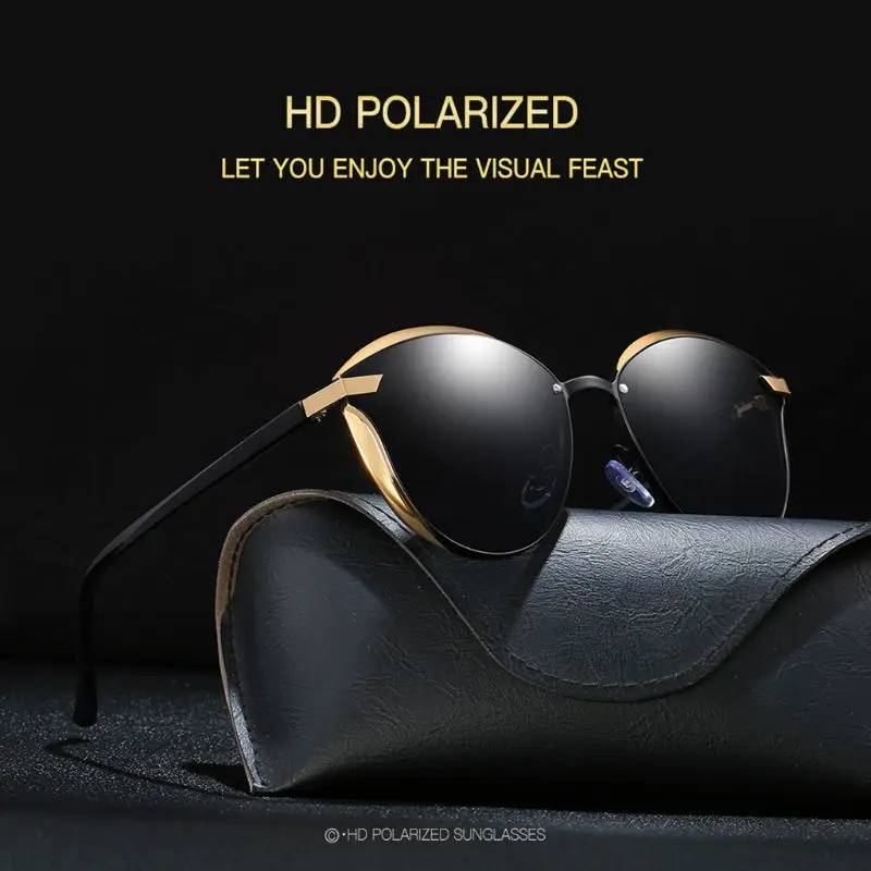 

1Pair Women's Polarized Sunglasses Female Decorative Driving Shades Sun Glasses