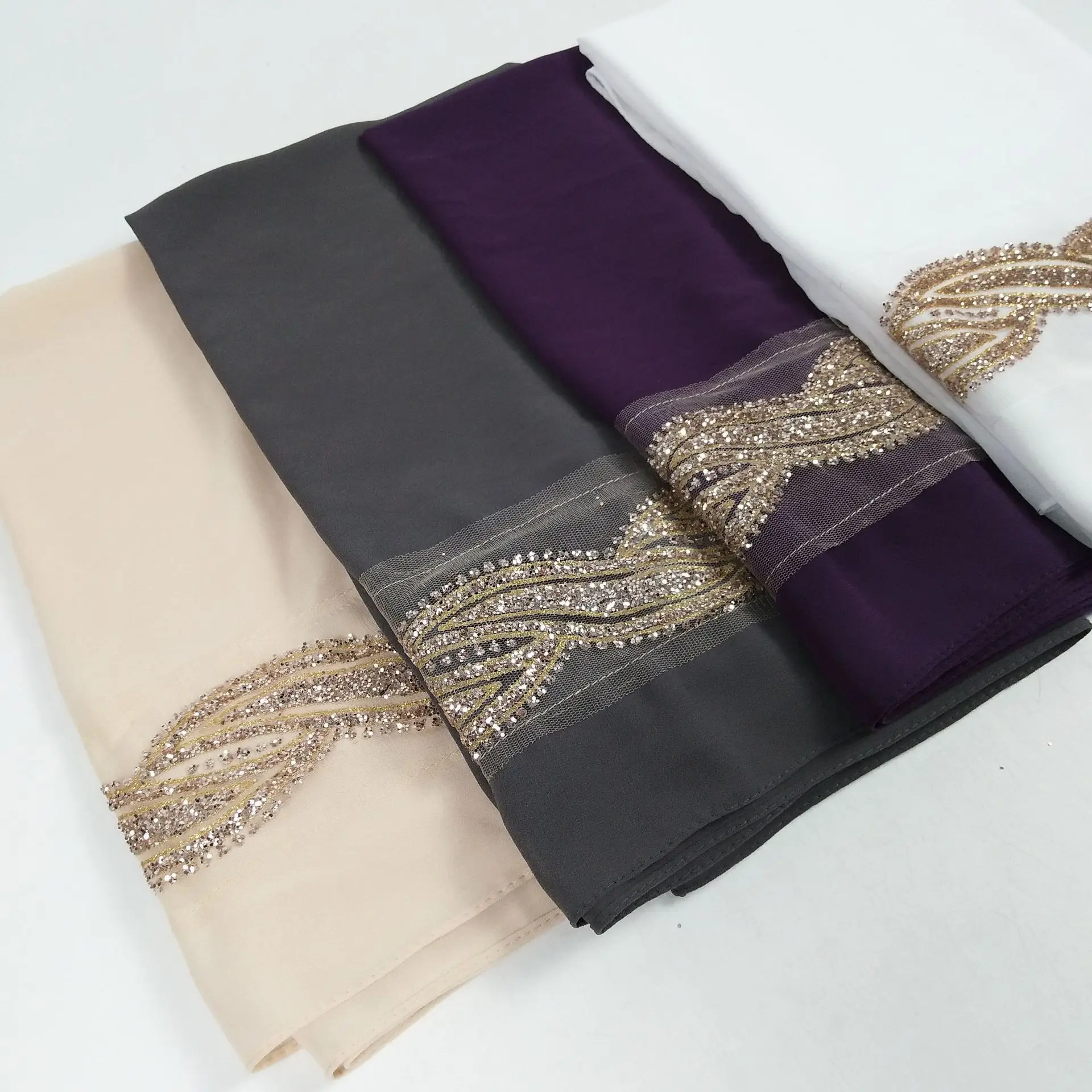 1 шт. Женская однотонная блестящая шифоновая Роскошная шаль глушитель повязка