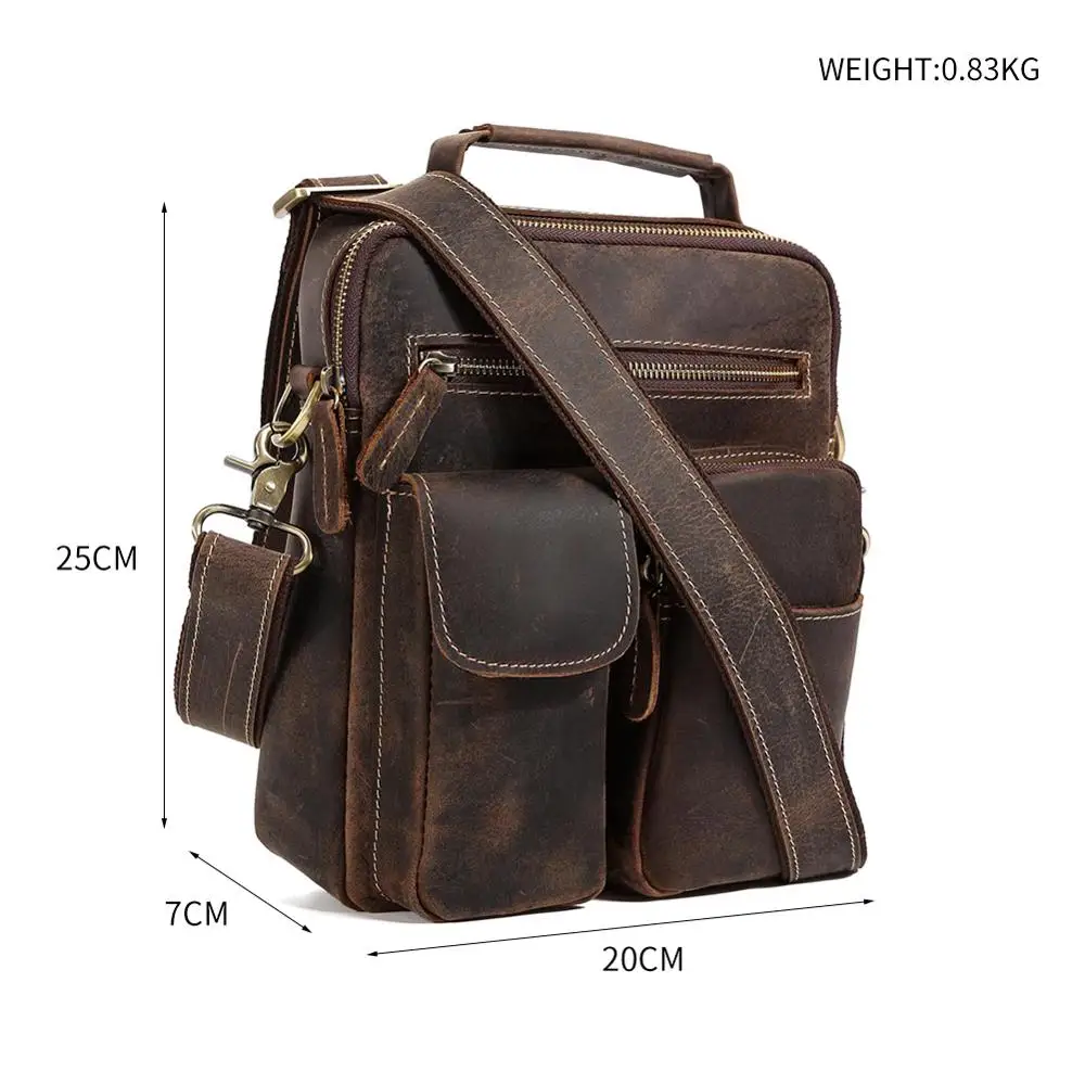 Роскошная сумка для IPAD из бычьей кожи Мужская крутая винтажная стильная