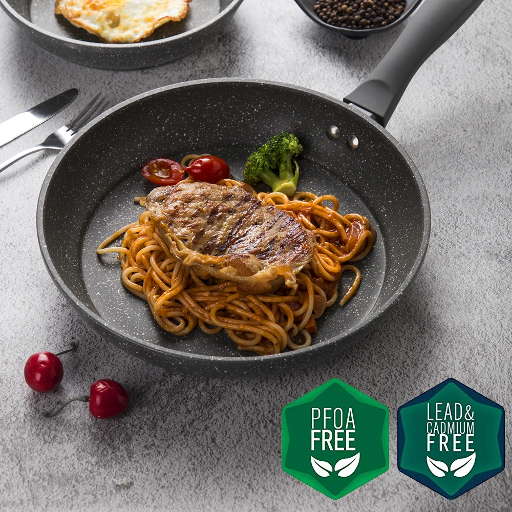 Антипригарная сковорода с мраморным покрытием термостойкая пластиковая ручка