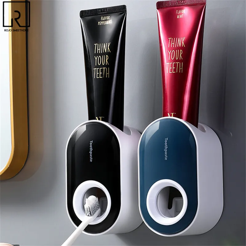 

Wall Hanging Toothpaste Press Automatic Dispenser Tube Squeezer Useful Accessories for Bathroom Tooth Paste Holder Mounted Stand