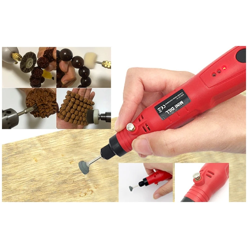 

3.6V Mini Electric Grinder Cordless Handle Grinding Machine Carving Engraving Pen Polishing Drilling Bit Power Tool