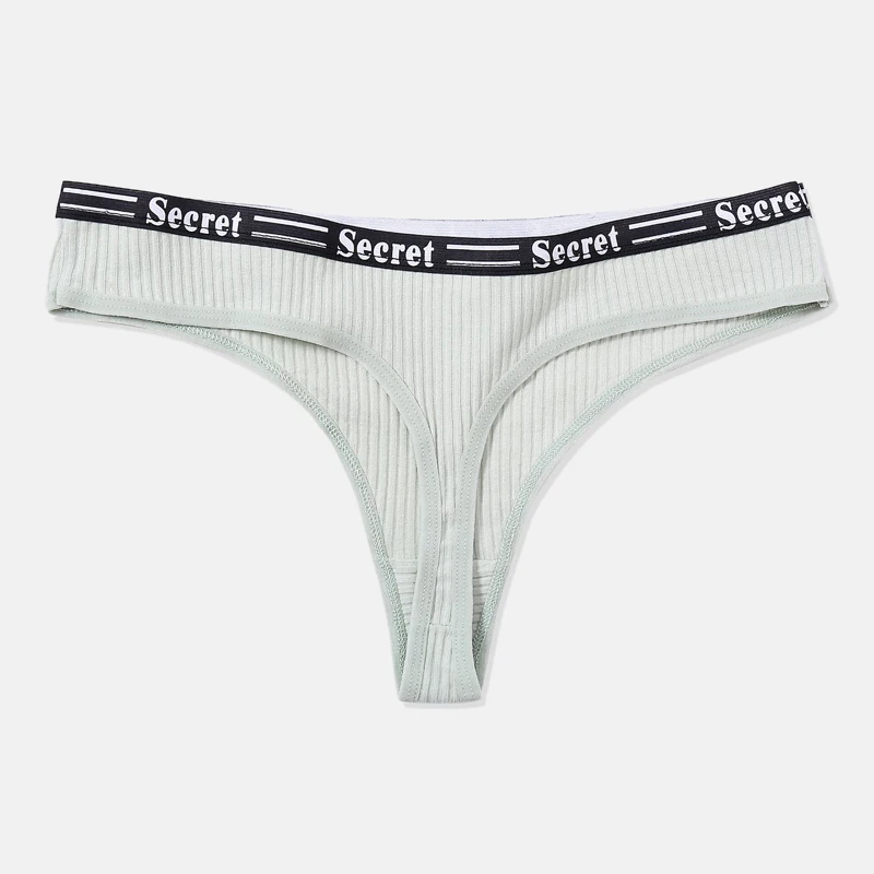 Ladies Sexy Thong Low Waist Letter Thread Cotton Women Lace Panties Knicker Lingerie Underwear Nylon CottonTransparent Panties - Цвет: 3