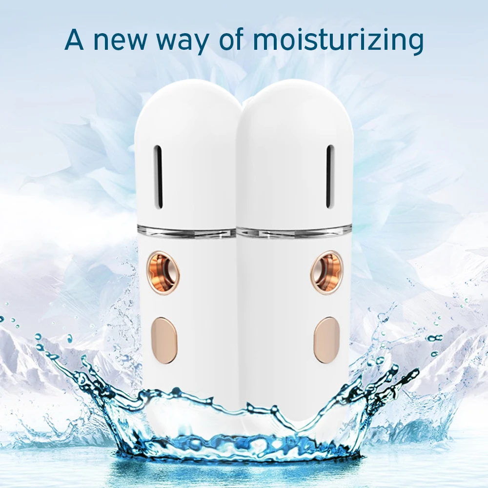 

Mini Humidifier Nano Facial Steamer Beauty Spray Moisturizer Cold Spray Device Nourish Facial Skin Rechargeable Portable Tools