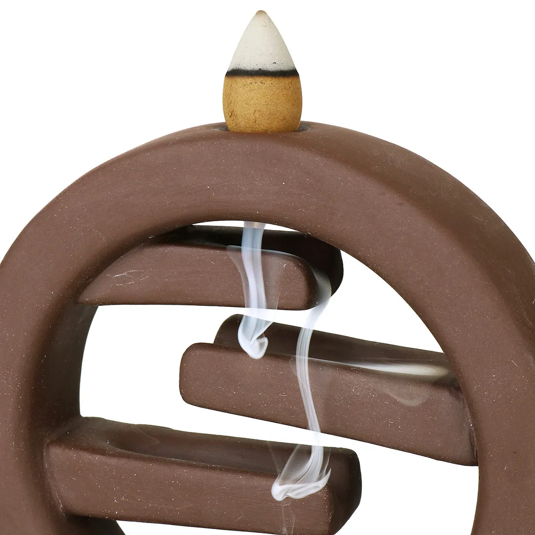 Керамическая круглая курильница с водопадом креативные изделия обратным