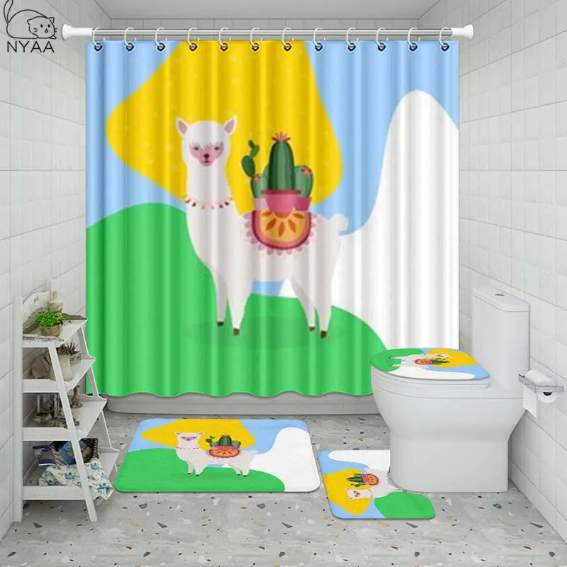 Набор из пушистой альпаки Vixm водонепроницаемая занавеска для душа набор