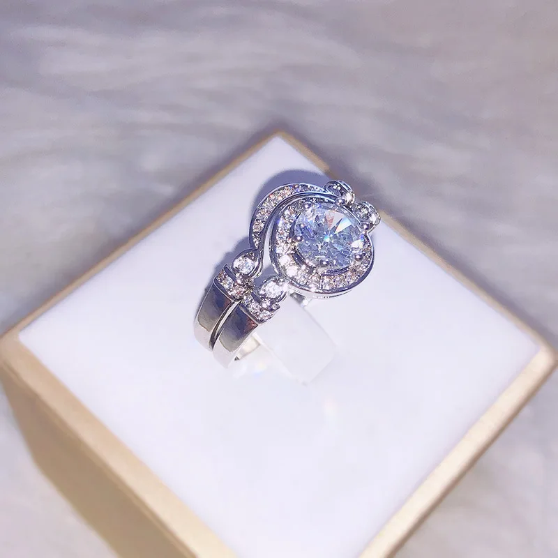 2 шт./компл. Классический Щит инкрустированный Круглый Высокое качество Циркон