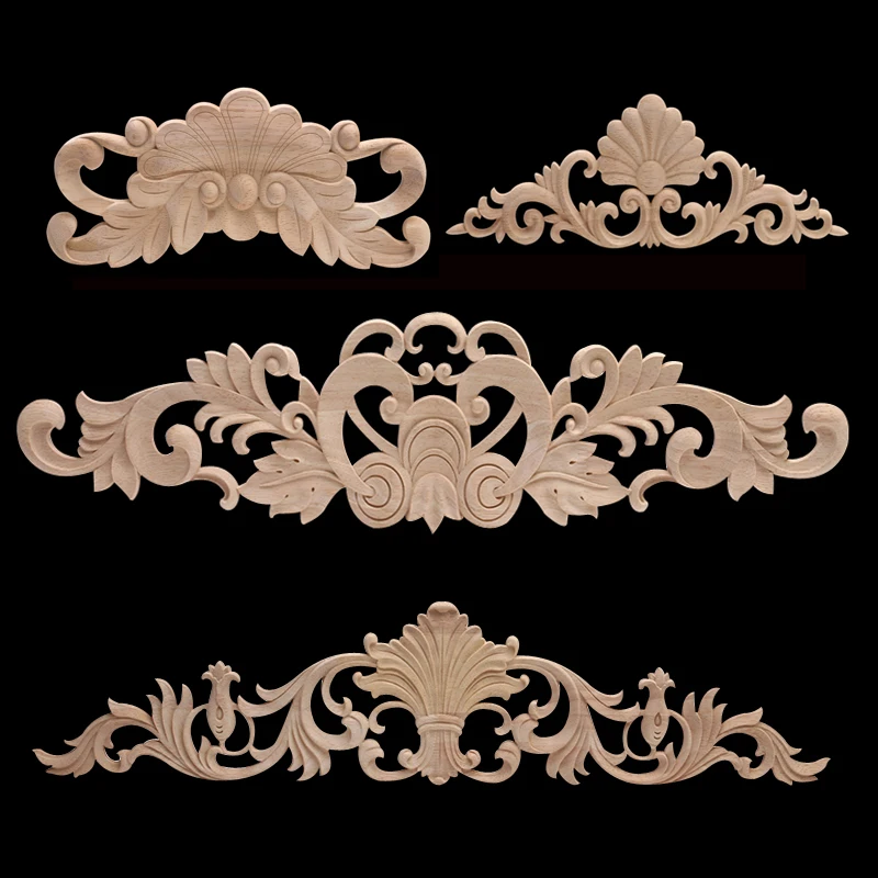

Antique Modern Ornamental European Wood Applique Wood Figurines Wood Mouldings Long Floral Wooden Furniture Doors Walls Corner