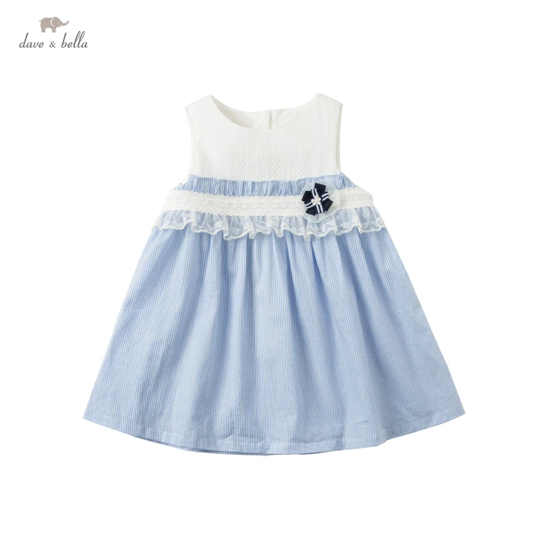 DBH16395 dave bella summer baby girl's cute floral striped dress children fashion party dress kids infant lolita clothes enlarge