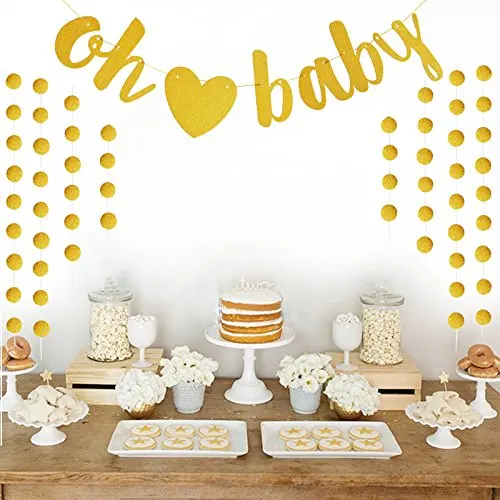 

12pcs Baby Shower Decor Gender Reveal Party Pregnancy Birthday party Gold Foot Heart oh baby Printed Light Pink Blue Balloons