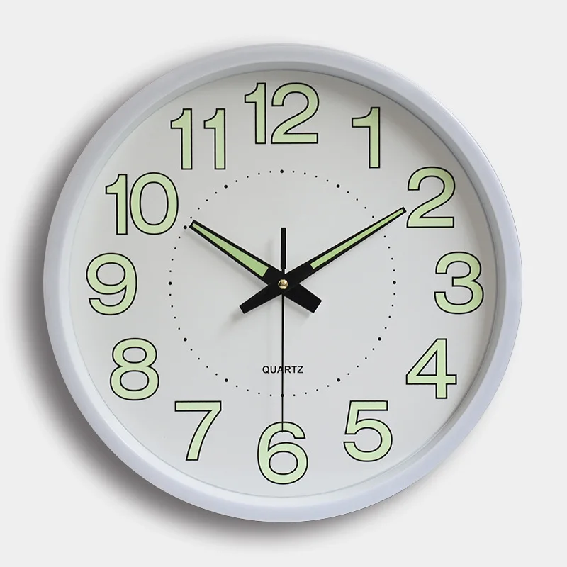 

12 Inch Luminous Modern Simple Plasitc Clocks Classic 3D Vintage Round Wall Clock Home Decorative Horloge Reloj de pared Relogio