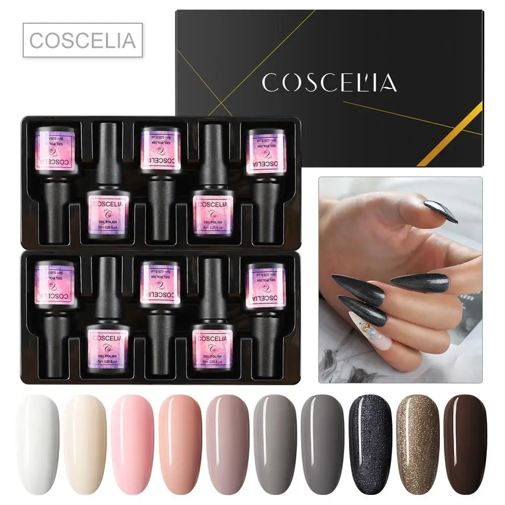 Набор гель лаков для ногтей COSCELIA 6/10 шт. набор наращивания УФ лак дизайна