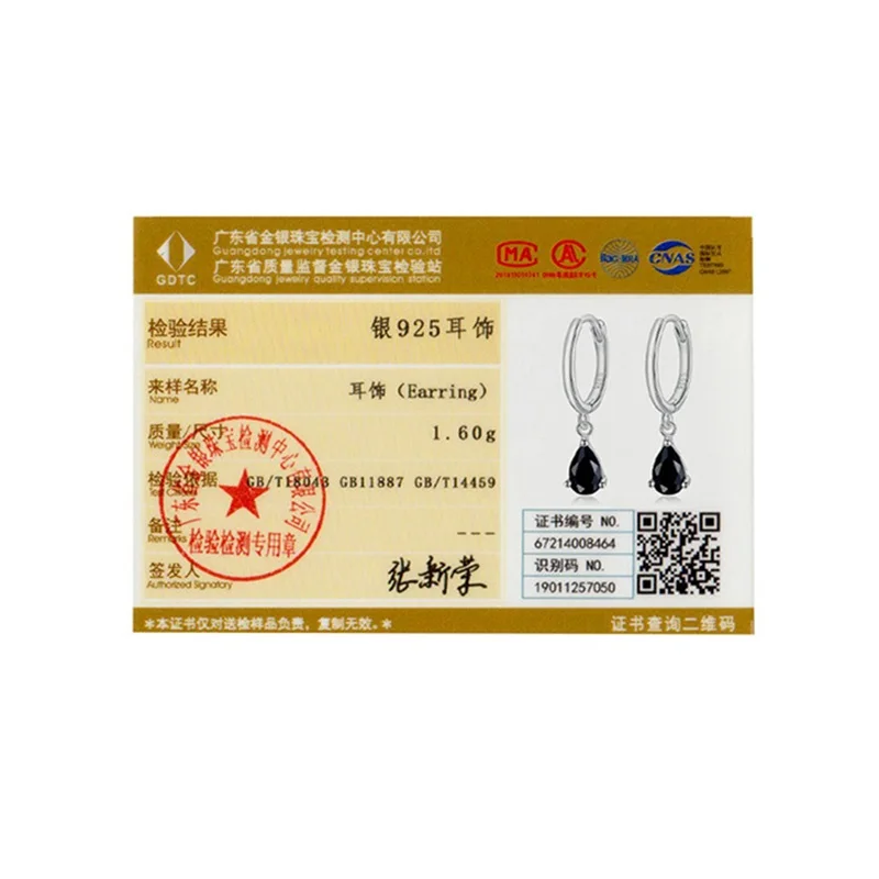 

XINSOM 925 Sterling Silver Earrings For Women Water Drop Shape Cubic Zirconia Statement Earrings Party Wedding Fine Jewelry Gift