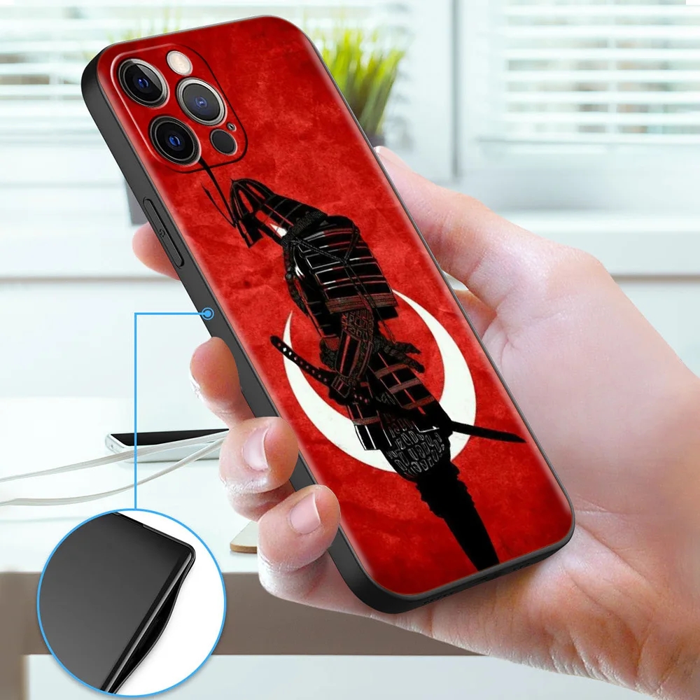 Японский чехол Samurai для Apple iPhone 13 12 Mini 11 Pro Max 7 8 мягкий телефона X XS XR 6 6S Plus SE 2020