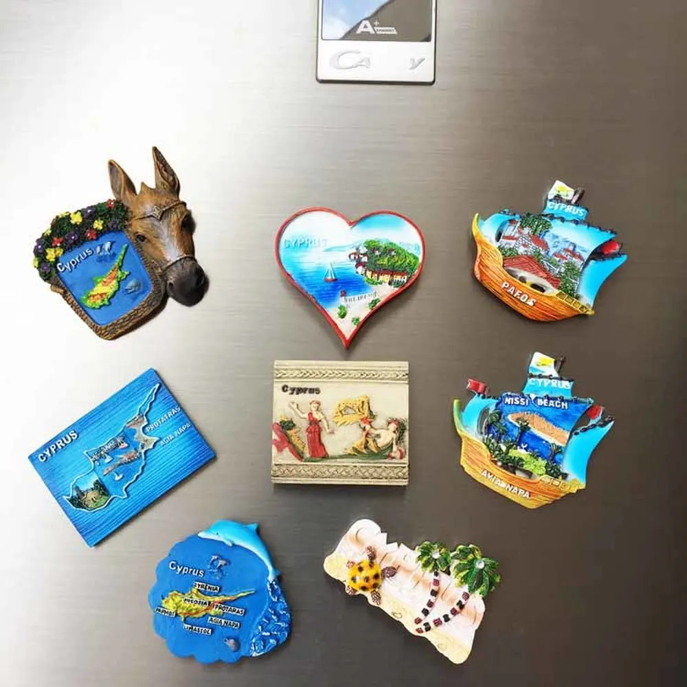 8 шт./компл. Кипр магнит на холодильник туристические сувениры магнитные наклейки