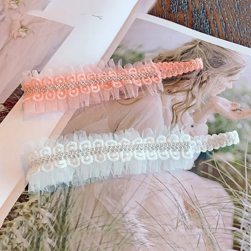 Ins Baby Headband Lace Girls Nylon Hair Accessories For Children Princess Head Wrap Infant Cute Headbands Newborn Photo Props | Детская