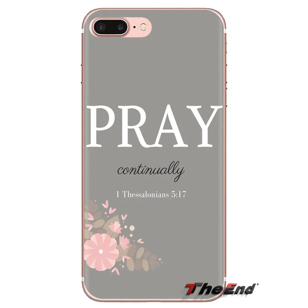 Молитесь больше Библейский стих мягкий прозрачный чехол для LG Spirit Motorola Moto X4 E4 E5 G5