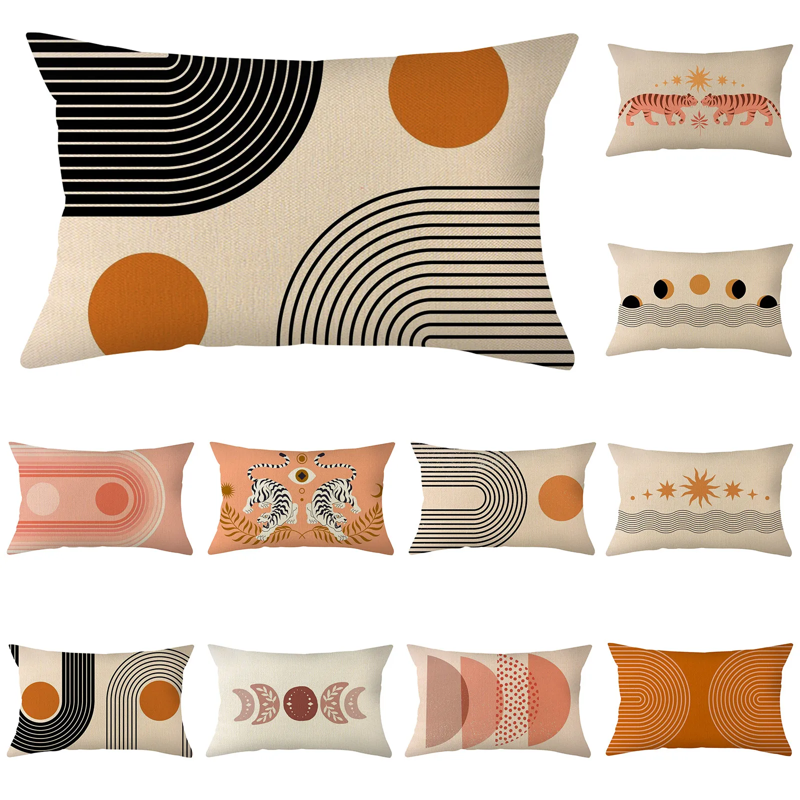 

1 Pcs Geometry Pattern Cotton Linen Throw Pillow Cushion Cover Car Home Sofa Bed Decorative Pillowcase Funda Cojin