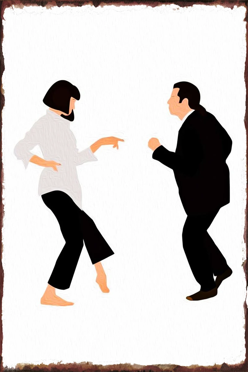 

Pulp Fiction Classic Movie Tin Plates Wall Decor Room Decoration Retro Vintage Metal Sign Tin Sign For Pub Home Club Man Cave