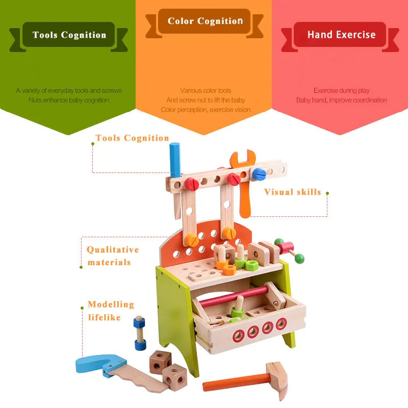 Игрушка Woo детские игрушки набор многофункциональных инструментов из дерева
